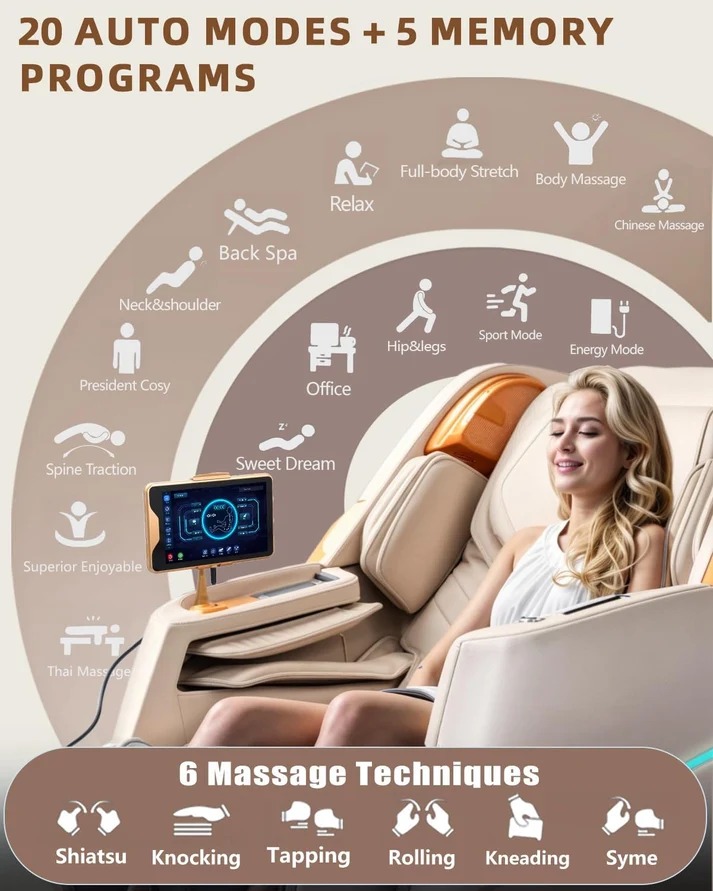 Massage chair programs and techniques overview