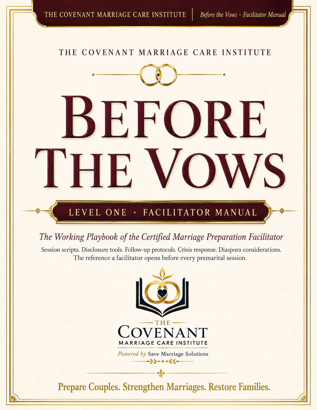 Before the Vows — Facilitator Manual cover