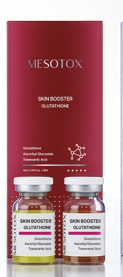 Mesotox Glutathione Skin Booster box and vials