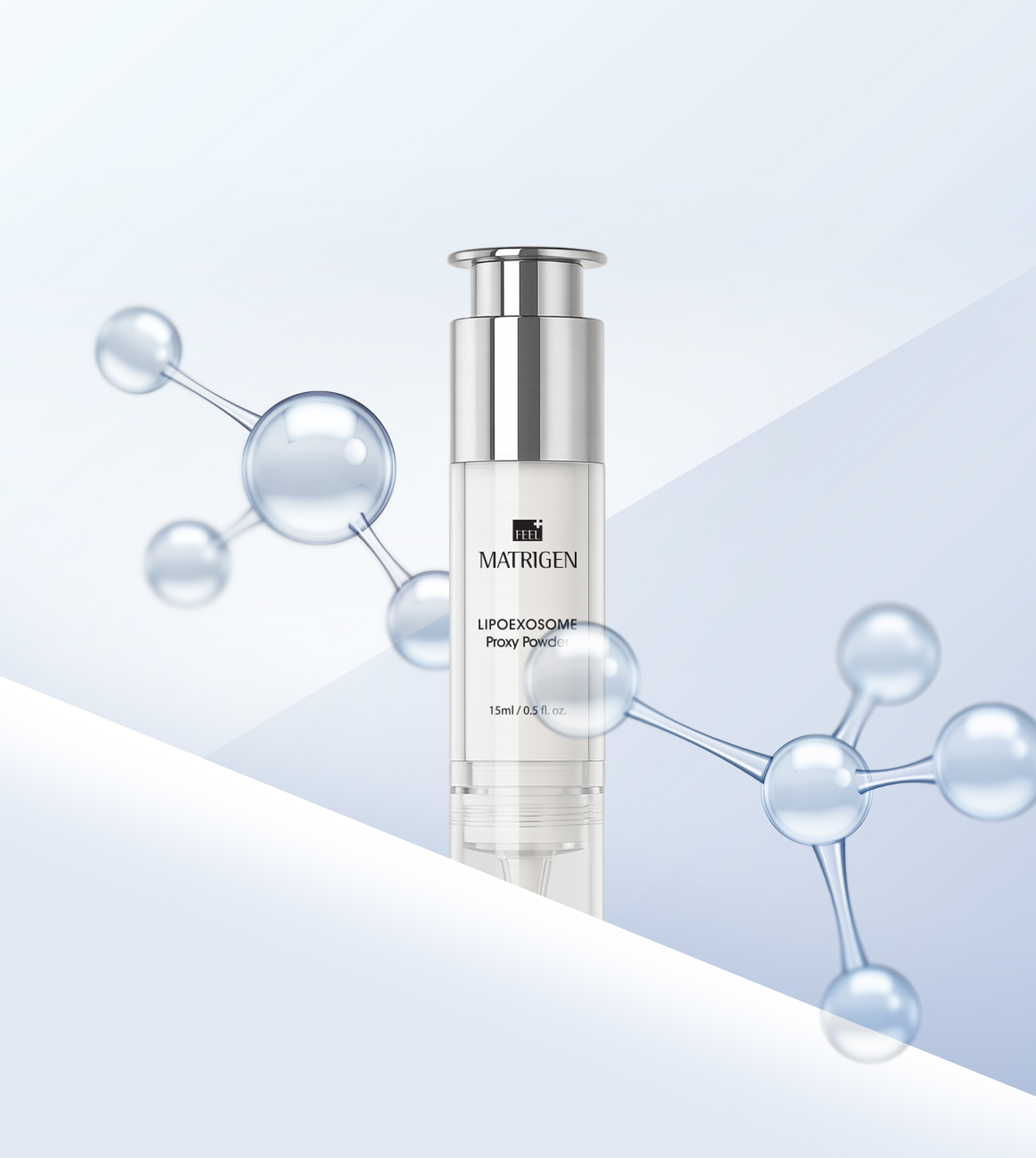 Matrigen Proxy Powder with molecular structure background